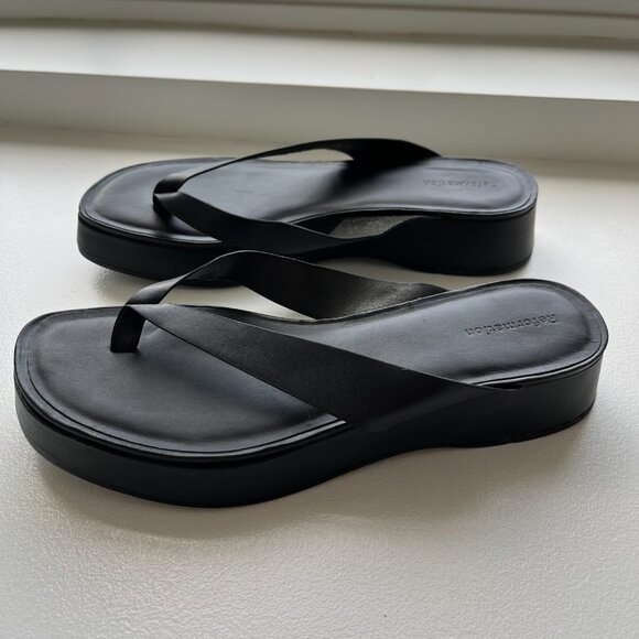 Reformation Zayne Black Platform Sandals - Picture 3 of 6